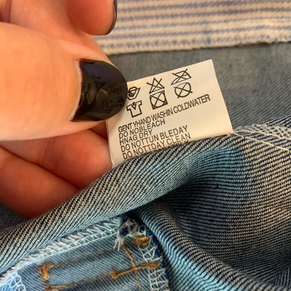 Delie Denim Vest Womens XXL Button Down Blue Striped Lined Jean Waistcoat (0323) - Picture 9 of 12